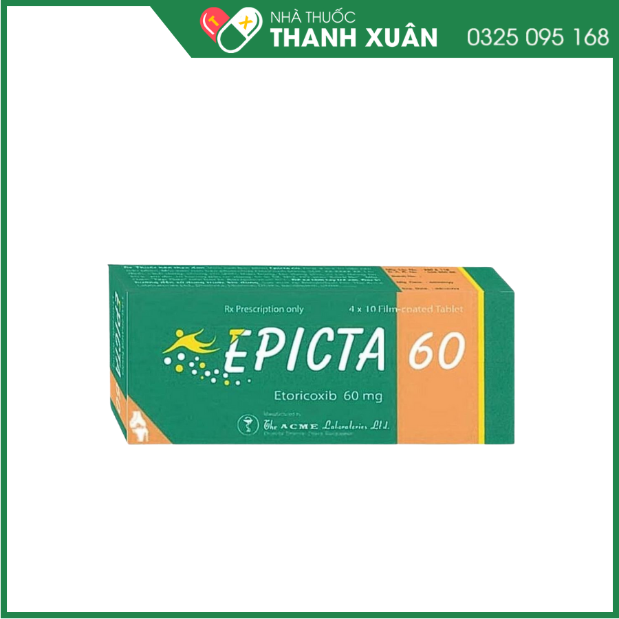 Epicta 60 điều trị viêm khớp dạng thấp, viêm cột sống cứng khớp